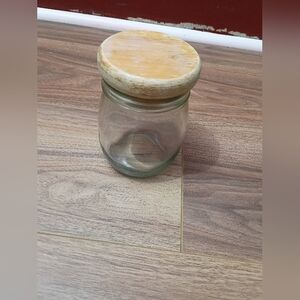 Glass Jar with Wooden Lid